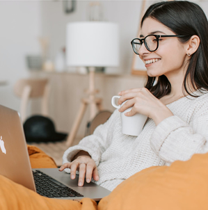 Woman Ordering Glasses Online